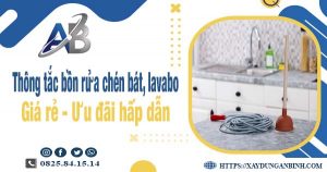 Thông tắc bồn rửa chén, bát, lavabo tại Bạc Liêu【Chỉ từ 88k】