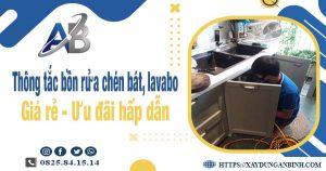 Thông tắc bồn rửa chén, bát, lavabo tại Cà Mau【Chỉ từ 88k】