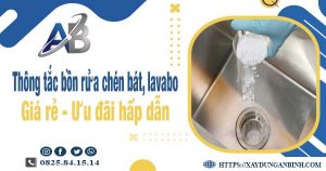 Thông tắc bồn rửa chén, bát, lavabo tại Khánh Hoà【Chỉ từ 88k】