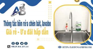 Thông tắc bồn rửa chén, bát, lavabo tại Nha Trang【Chỉ từ 88k】