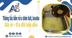 Thông tắc bồn rửa chén, bát, lavabo tại Phú Quốc【Chỉ từ 88k】