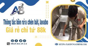 Thông tắc bồn rửa chén, bát, lavabo tại Tân Phú