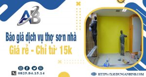 Báo giá dịch vụ thợ sơn nhà tại Hóc Môn giá rẻ【Chỉ từ 15k】