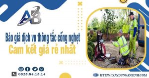 Báo giá dịch vụ thông cống nghẹt tại Bình Dương cam kết giá rẻ