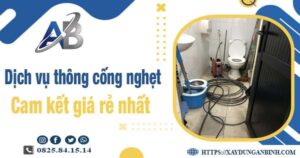 Báo giá dịch vụ thông cống nghẹt tại Tp Vinh【Giảm 20% phí】