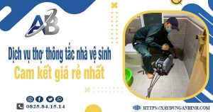 Báo giá dịch vụ thợ thông tắc nhà vệ sinh tại Bình Tân giá rẻ