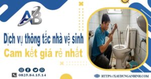 Báo giá dịch vụ thợ thông tắc nhà vệ sinh tại Ba Đình giá rẻ nhất