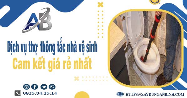 Báo giá dịch vụ thợ thông tắc nhà vệ sinh tại Dĩ An giá rẻ