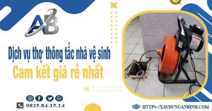 Báo giá dịch vụ thợ thông tắc nhà vệ sinh tại Đồng Tháp giá rẻ