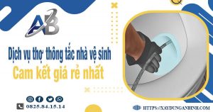 Báo giá dịch vụ thợ thông tắc nhà vệ sinh tại Hậu Giang giá rẻ