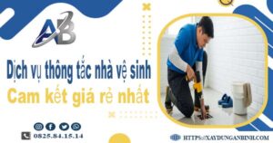Báo giá dịch vụ thợ thông tắc nhà vệ sinh tại Hoài Đức giá rẻ nhất