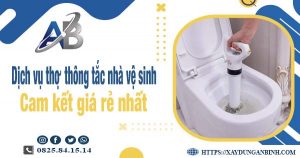 Báo giá dịch vụ thợ thông tắc nhà vệ sinh tại Nhà Bè giá rẻ