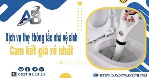 Báo giá dịch vụ thợ thông tắc nhà vệ sinh tại Nhơn Trạch giá rẻ