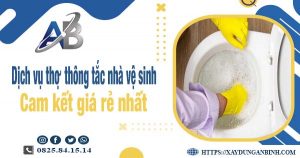 Báo giá dịch vụ thợ thông tắc nhà vệ sinh tại Thủ Dầu Một giá rẻ