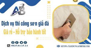 Dịch vụ thi công sơn giả đá tại Quận 3【Bảo hành 5 năm】