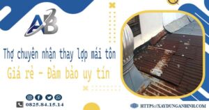 Thợ chuyên nhận thay lợp mái tôn tại Đồng Nai【Chỉ 199k/m²】